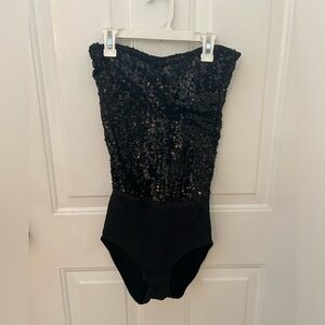 DKNY Strapless Sequin Bodysuit
